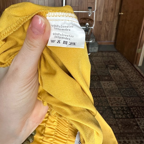 💃 Grace Karin Marigold Pants - Pockets, Gathered Ankles, Stretchy, Comfortable - Picture 4 of 5